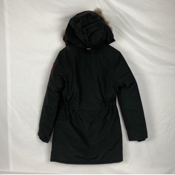 Women's Black Cananda Goose Parka Coat - Picture 5 of 8